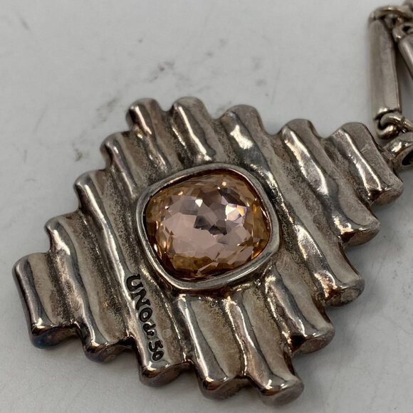 UNO de 50 Silver Peach Statement Necklace | Excellent Condition - Picture 4 of 7